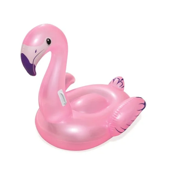 Bestway 1.27m x 1.27m flamingo (contents:1 ride-on, repair patch) age 3